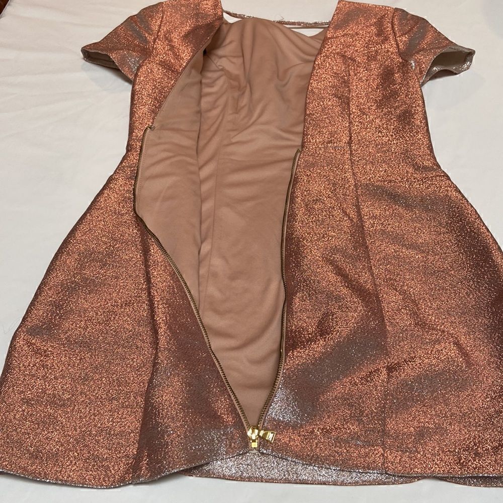 Express Rose Gold Metallic Shimmer Open Back - Picture 10 of 13